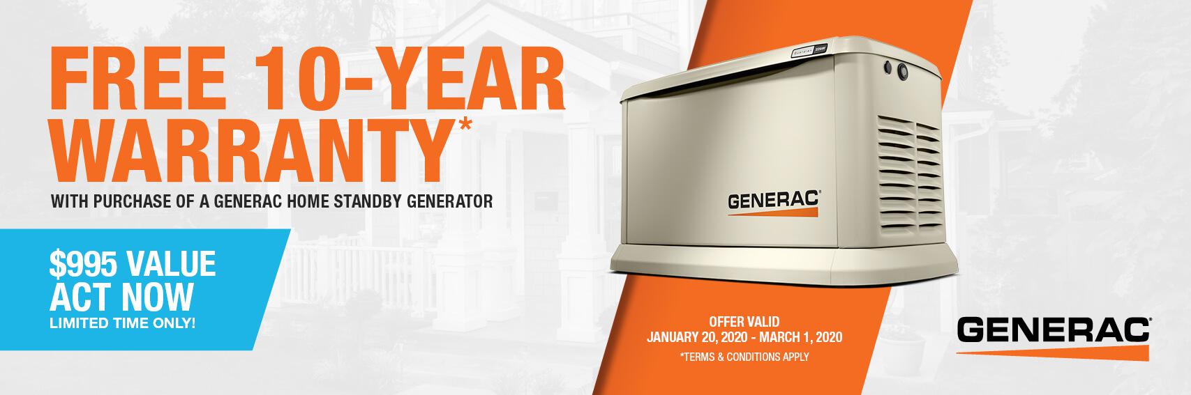 Homestandby Generator Deal | Warranty Offer | Generac Dealer | Rutledge, AL